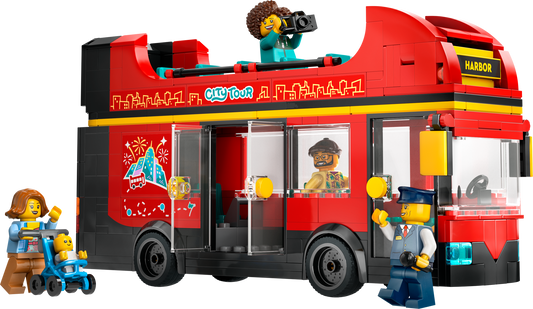 60407 Red Double-Decker Sightseeing Bus