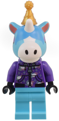 Julian - Dark Purple Hoodie, Pearl Gold Party Hat (ani008)