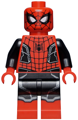 Spider-Man - Black and Red Suit, Small Black Spider, Silver Trim (sh0782)