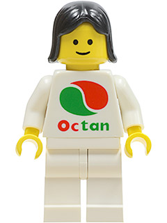Octan - White Logo, White Legs, Black Female Hair (oct046)