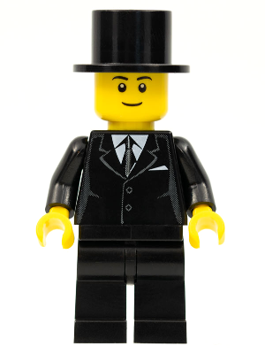 Suit Black, Top Hat, Black Legs, Black Eyebrows (twn133a)