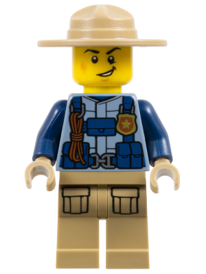 Mountain Police - Officer Male, Jacket with Harness, Dark Tan Hat (cty0946)