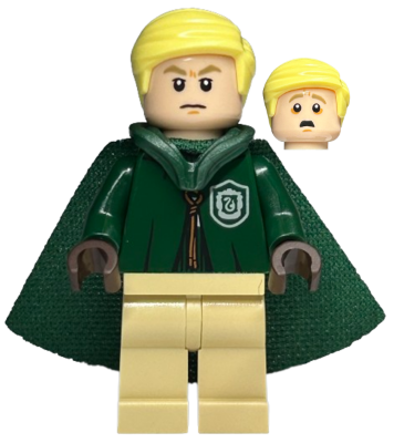 Draco Malfoy - Dark Green Slytherin Quidditch Uniform with Hood and Cape (hp430)