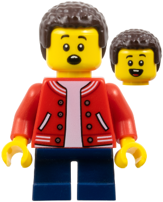 LEGOLAND Park Boy, Red Jacket, Coiled Hair (LLP032)