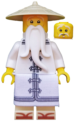 Sensei Wu - The LEGO Ninjago Movie, White Robe, Zori Sandals (njo0315)