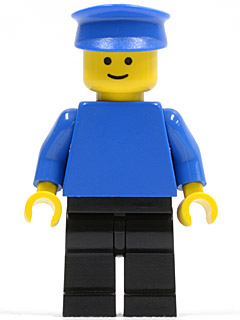 Plain Blue Torso with Blue Arms, Black Legs, Blue Hat (pln086)