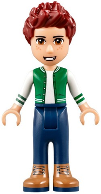 Friends Daniel - Brown Boots, Dark Blue Jeans, White and Green Top (frnd0237)