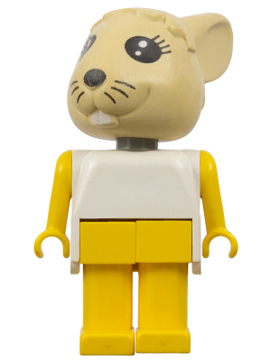 Fabuland Rabbit - Bonnie Bunny, Tan Head, Yellow Legs and Arms, White Top (fab3c)