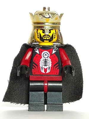 Knights Kingdom II - King with Crown & Black Cape (cas277)