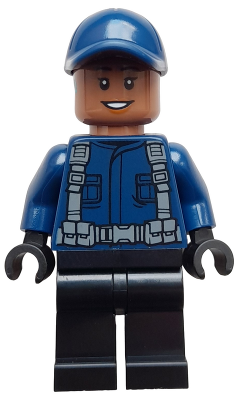 ACU Guard / Driver - Female, Dark Blue Cap, Black Legs, Smile (jw123)