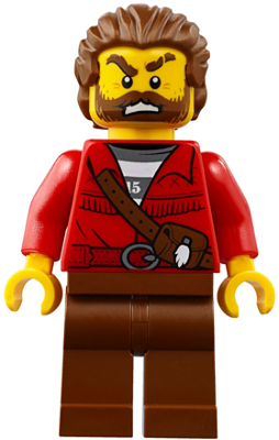 Mountain Police - Crook Male with Red Fringed Shirt with Strap and Pouch, Skunk Fighter (cty0835)