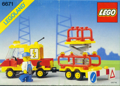 6671 Utility Repair Lift (Used) LEGO Town