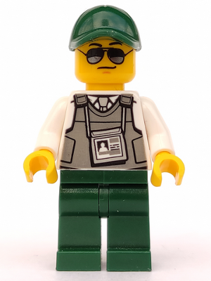 Security Officer - Dark Green Legs, Dark Green Cap with Hole, Sunglasses (trn243)