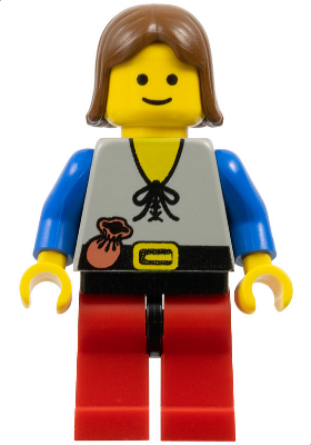 Peasant - Red Legs with Black Hips, Brown Female Hair (cas220)