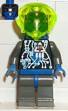 Insectoids Zotaxian Alien - Female, Gray and Blue with Silver Circuits, with Air Tanks (Gypsy Moth / Navigator Sharp) (sp022)