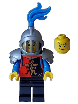 Dragon Knight - Female, Black Legs, Flat Silver Helmet and Armor (cas581)