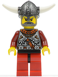 Viking Red Chess Bishop - Horns Glued to Helmet (vik032)