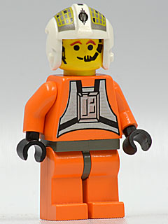 Rebel Pilot Y-wing (Jon 'Dutch' Vander, Gold Leader) - Yellow Head, Dark Gray Hips (sw0033)