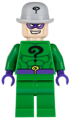 The Riddler - Green Outfit, Light Bluish Gray Bowler Hat (sh0008)