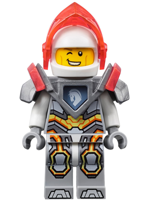 Lance Richmond - Trans-Neon Orange Visor, Flat Silver Armor (nex076)