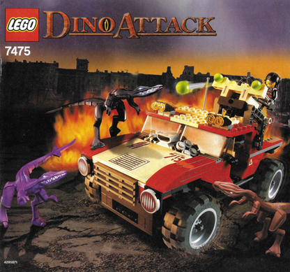 7475 Fire Hammer vs. Mutant Lizards (Used) LEGO Dino Attack