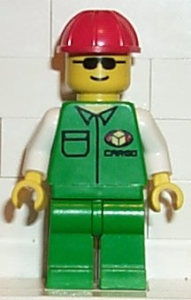 Cargo - Green Shirt, Green Legs, Red Construction Helmet (car002)