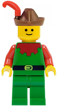 Forestman - Red, Brown Hat, Red Feather (cas139)