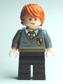 Ron Weasley - Gryffindor Stripe and Shield Torso, Black Legs (hp112)