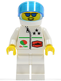 Octan - Stars, White Legs, White Helmet, Trans-Dark Blue Visor (oct038)