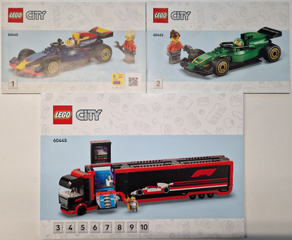 60445 F1 Truck with RB20 & AMR24 F1 Cars (Certified) LEGO City