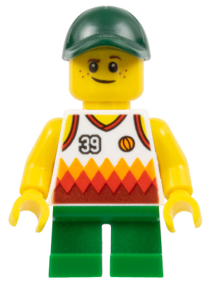 Boy, Jersey with #39, Green Short Legs, Dark Green Cap (twn329)