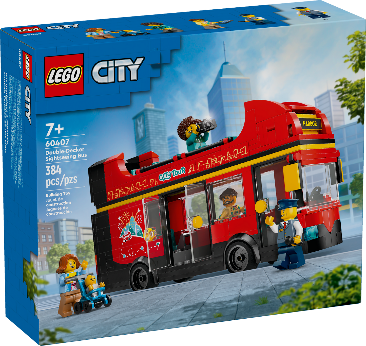 60407 Red Double-Decker Sightseeing Bus