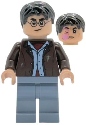 Harry Potter - Dark Brown Open Jacket, Sand Blue Legs, Bright Pink Stinging Jinx Face (hp528)
