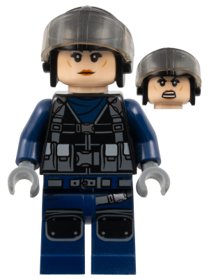 ACU Tracker - Female, Black Aviator Cap with Trans-Brown Visor, Light Nougat Head (jw042)