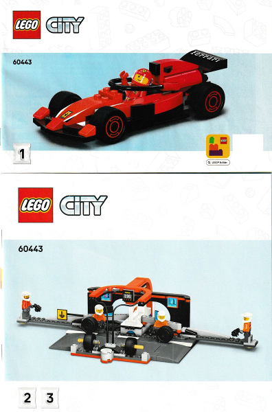 60443 F1 Pit Stop & Pit Crew with Ferrari Car (Certified) LEGO City