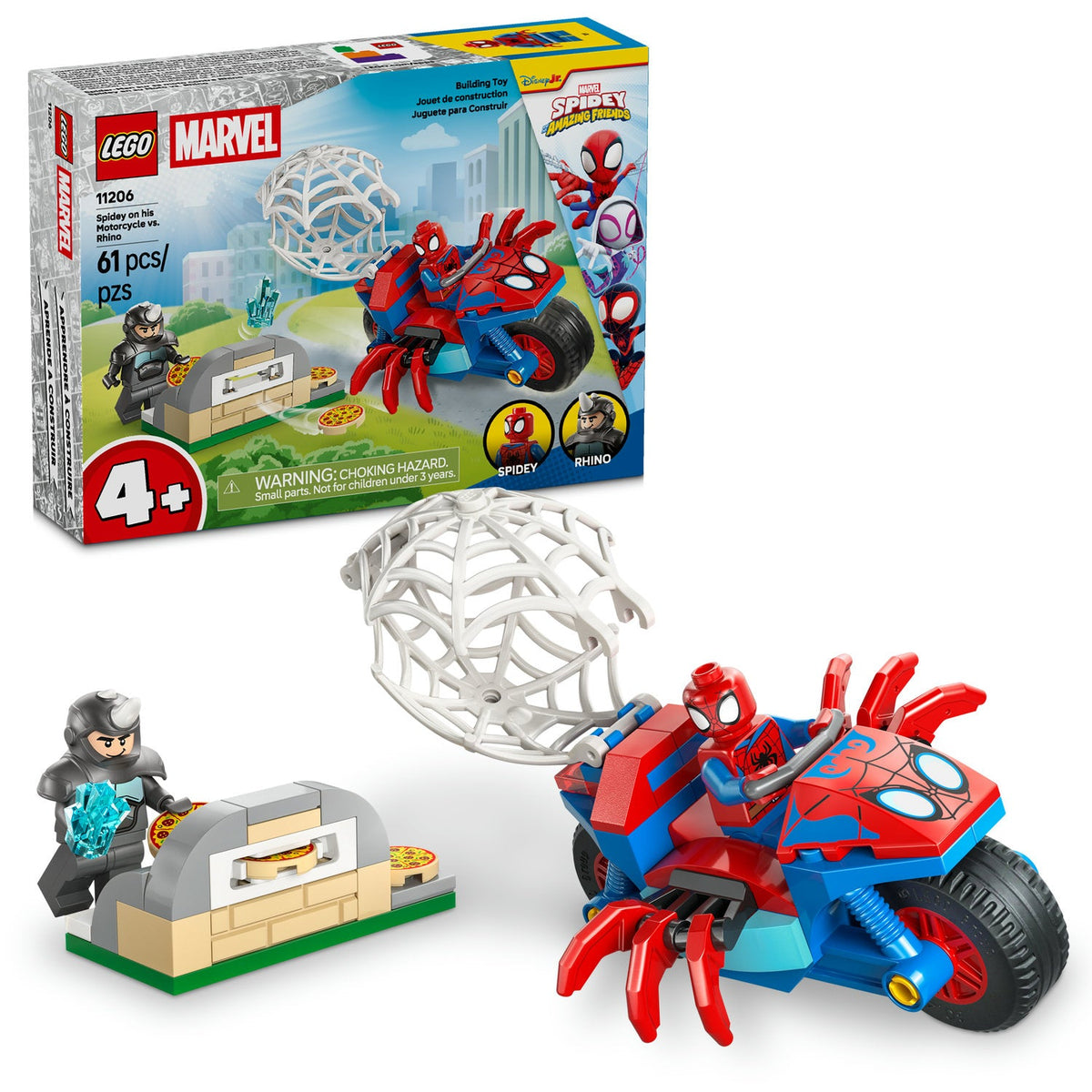 11206 Spidey on his Motorcycle vs. Rhino (Retired) LEGO Super Heroes