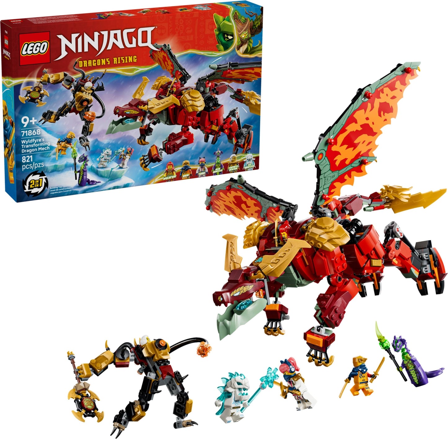 71868 Wyldfyre's Transforming Dragon Mech