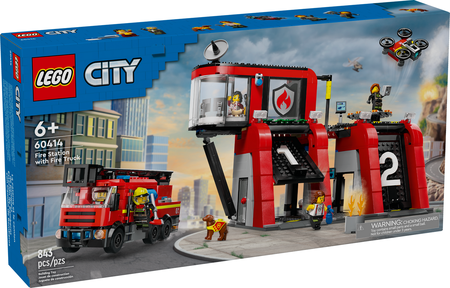 60414 Fire Station with Fire Truck