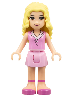 Friends Marie - Bright Pink Skirt, Bright Pink Sleeveless Blouse Top (frnd0013)