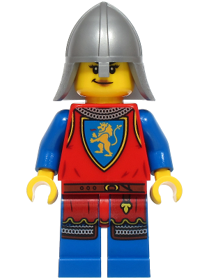 Lion Knight - Female, Flat Silver Neck Protector (bdp223)