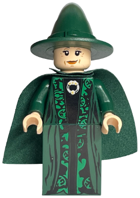 Professor Minerva McGonagall - Dark Green Robe and Cape (hp093)