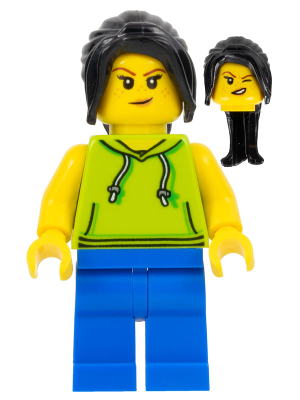 Tourist / Surfer - Female, Lime Hoodie (cty1117)