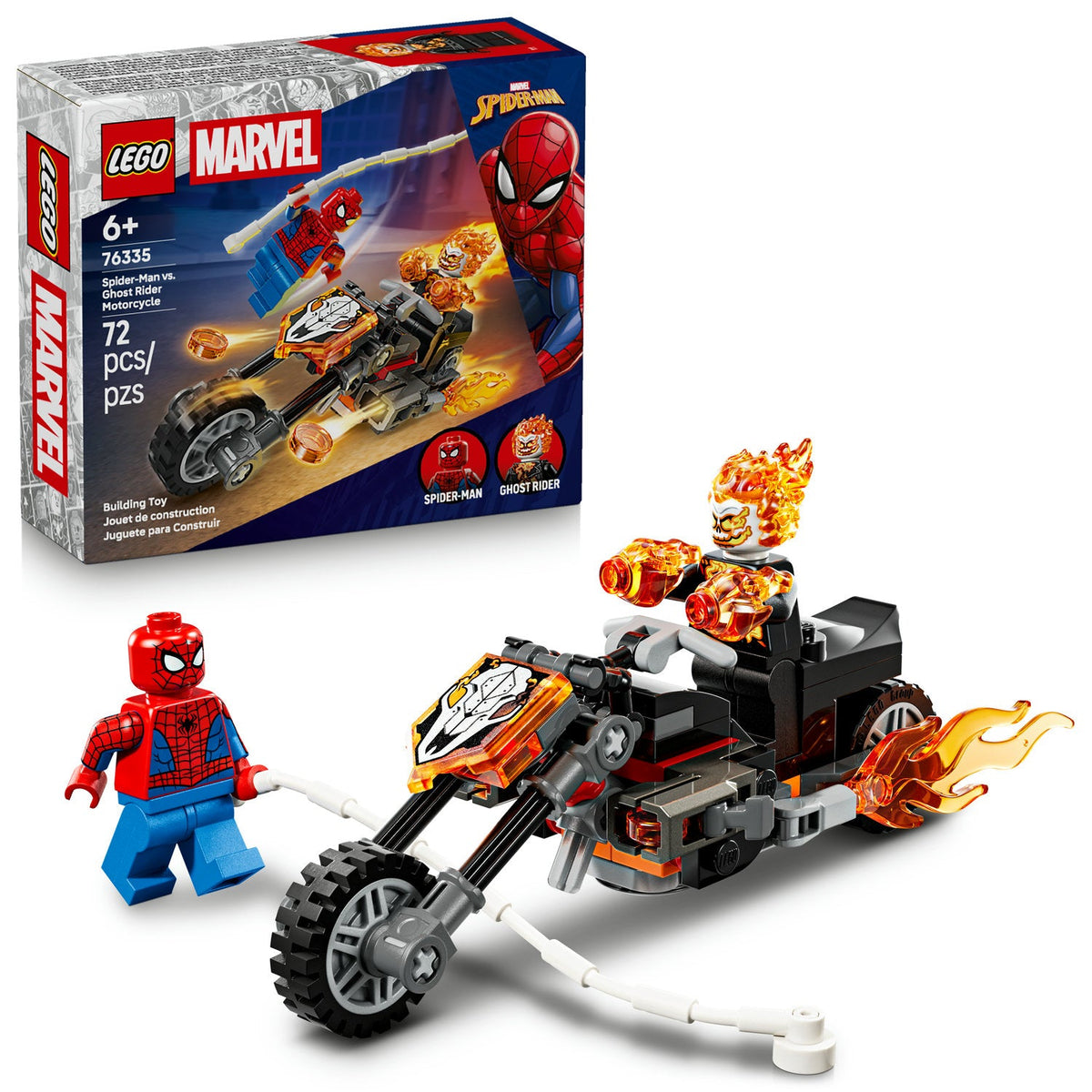 76335 Spider-Man vs. Ghost Rider Motorcycle (Retired) LEGO Super Heroes