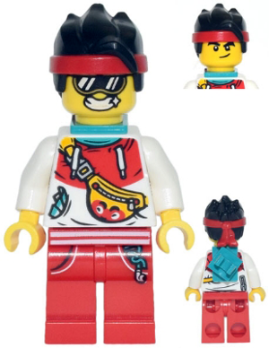 Monkie Kid - Tourist Outfit, Dark Turquoise Neck Bracket and Clip (mk066)