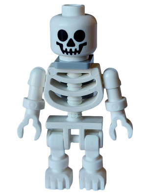 Skeleton - Standard Skull, Floppy Arms, Light Bluish Gray Neck Bracket (gen174a)