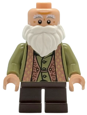 Professor Filius Flitwick - Olive Green Suit, Dark Brown Short Legs (hp536)