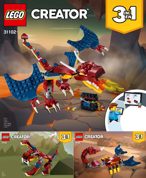 31102 Fire Dragon (Used) LEGO Creator