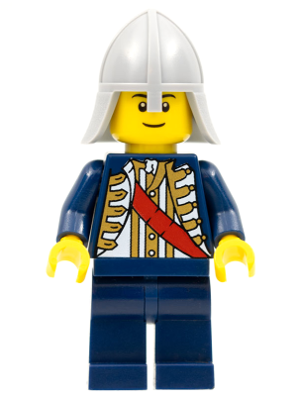 Red Sash, Light Bluish Gray Neck Protector, Black Eyebrows (cas479a)