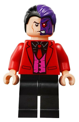 Two-Face - Black Shirt, Red Tie and Jacket (sh0594)