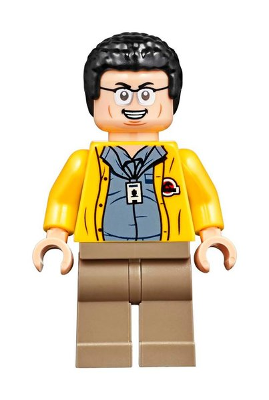 Dennis Nedry - Jurassic Park Logo on Back (jw059)